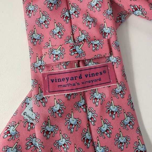 Vineyard Vines Crab Candle Silk Tie - Picture 6 of 7